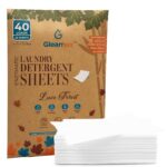 Gleamax Biodegradable laundry detergent sheets - Love Forest Scent with 20 sheets and 40 washes, eco friendly plastic free travel laundry detergent alternative.